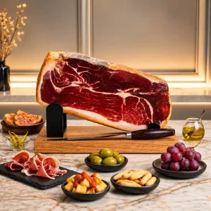 Mini Jamón Serrano Gran Reserva 1 Kg. Aprox. - Incluye Atril + Cuchillo.
